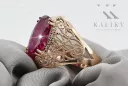 Inel Rubin Original vintage din aur roz de 14k Vintage vrc074r